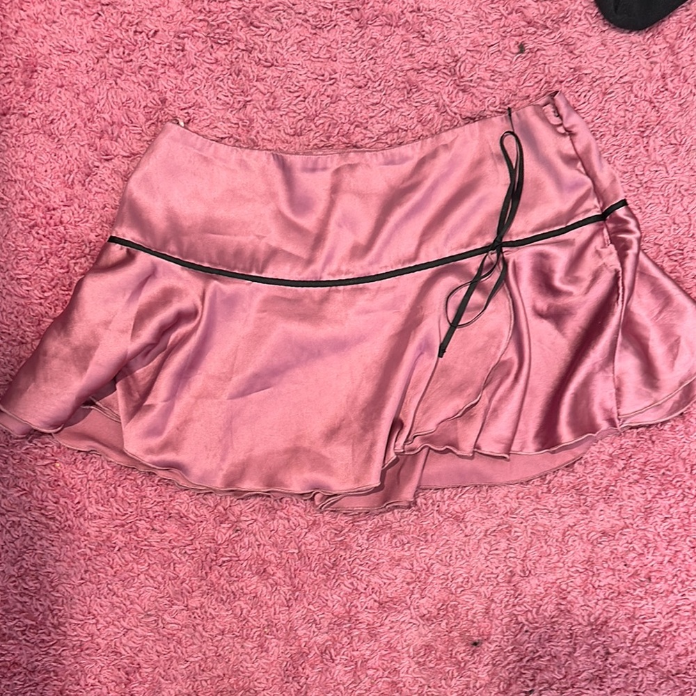 Kimchi Blue Pink Wrap Mini Skirt